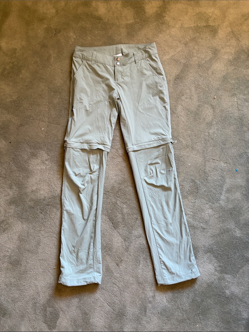 Columbia Light Greeen Convertible zip off Track Pants